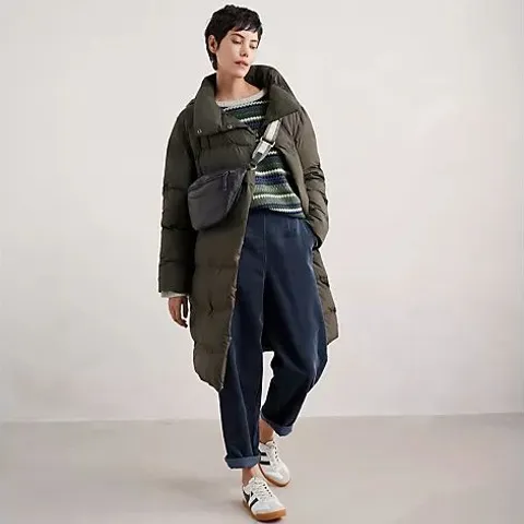 SEASALT CORNWALL HOLYWELL BAY COAT DARK GREEN SIZE 20