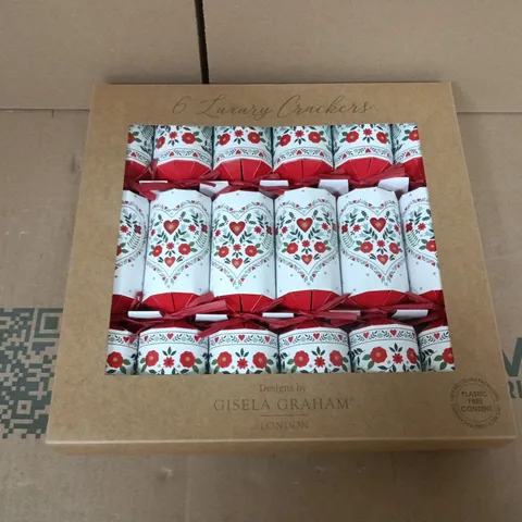 BOX OF 6 GISELA GRAHAM LONDON LUXURY CRACKERS - X6 PER BOX 