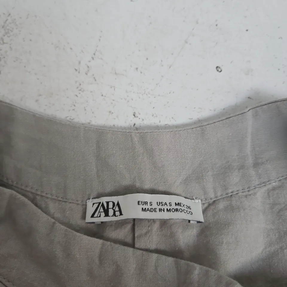 ZARA WOMEN'S BEIGE DRESS – UK SIZE S (EU/US S), MADE IN MOROCCO