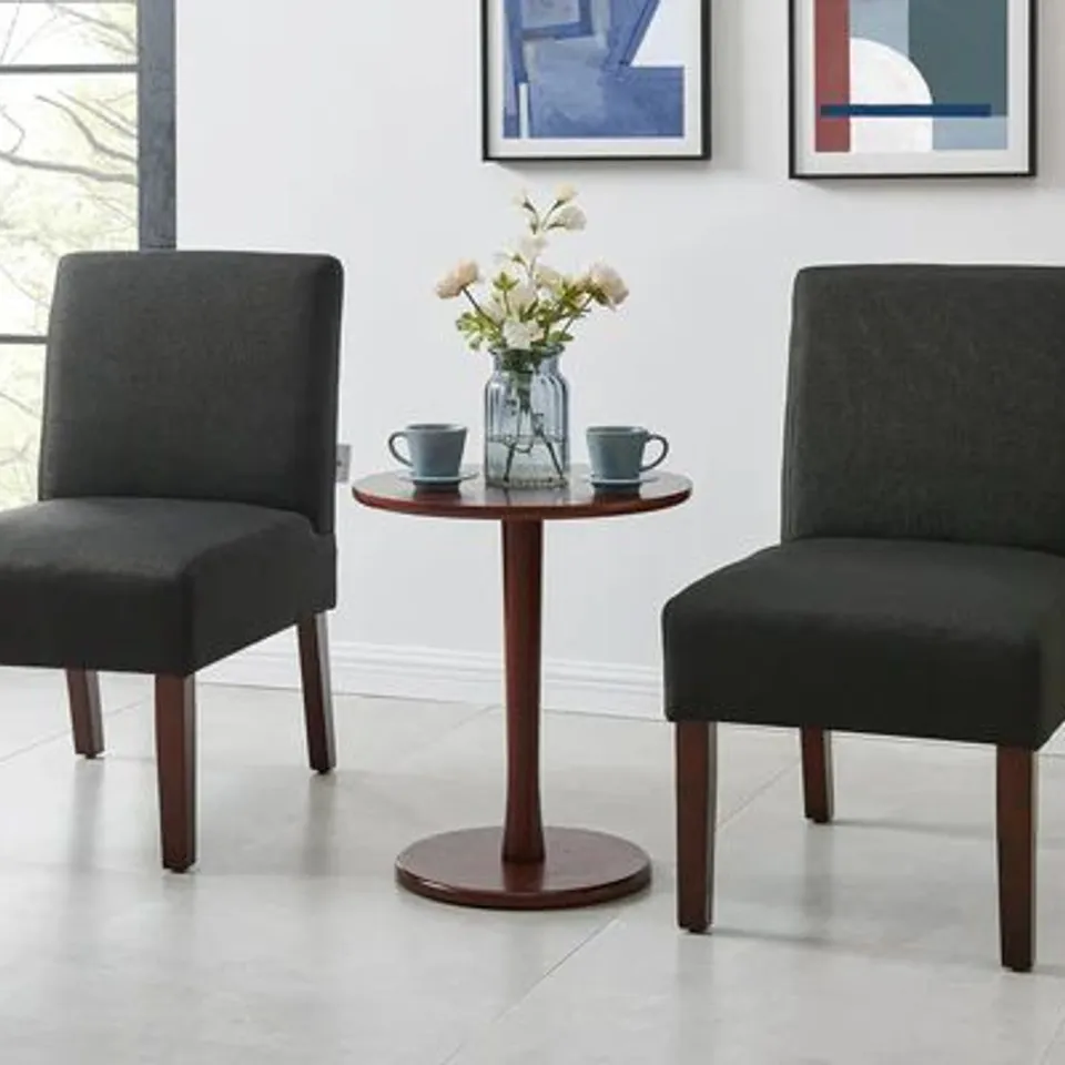 BOXED PAOLA 2 CHAIRS & SIDE TABLE SET - BLACK (1 BOX)