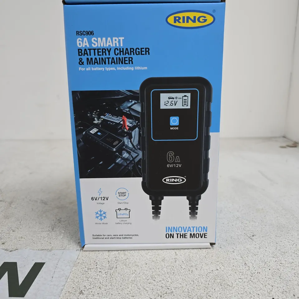 RING 6A SMART BATTERY CHARGER AND MAINTAINER