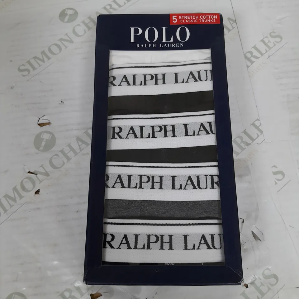 BOXED POLO RALPH LAUREN 5 STRECH COTTON TRUNKS - MEDIUM