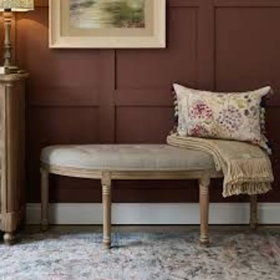 BOXED ANNETTE BENCH/FOOTSTOOL - NATURAL (1 BOX)