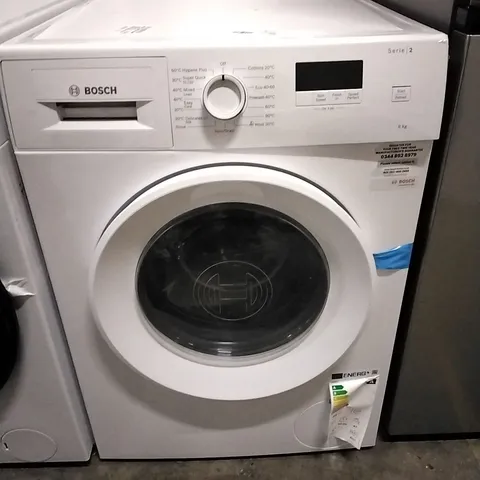 BOSCH SERIE 2 FREESTANDING 8KG WASHING NACHINE IN WHITE - WGE03408GB