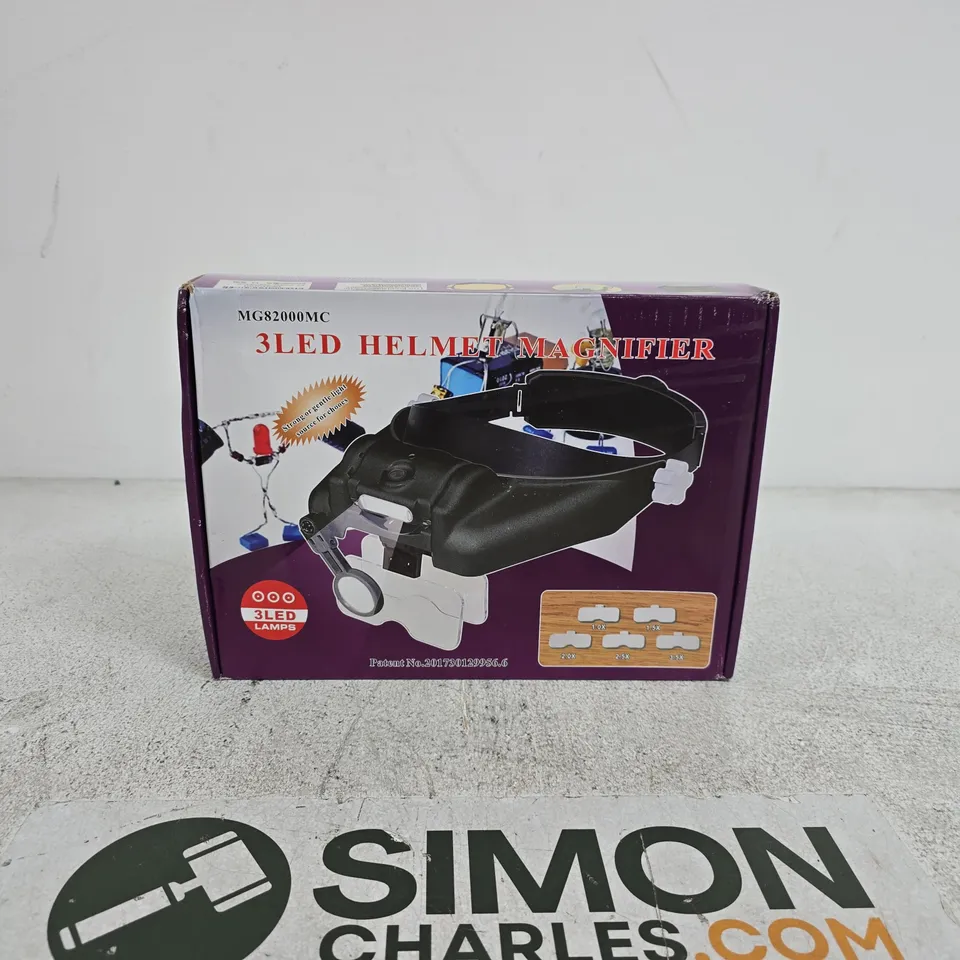 3LED LAMPS HELMET MAGNIFIER BOXED