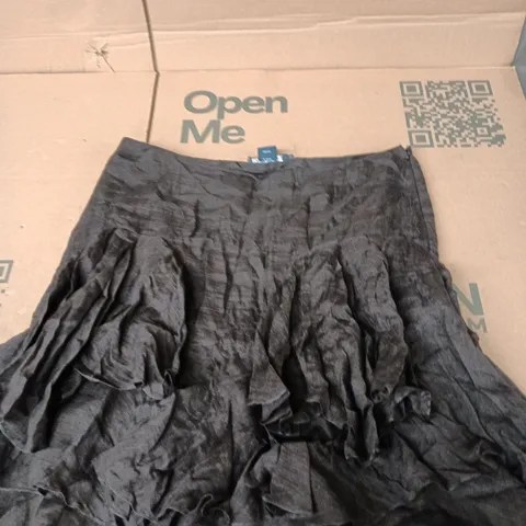 RALPH LAUREN WOMEN'S BLACK LINEN SKIRT, UK 18 (US 14)