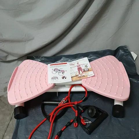 PINK FITNESS BOARD WITH TENSION ROPES BOXED