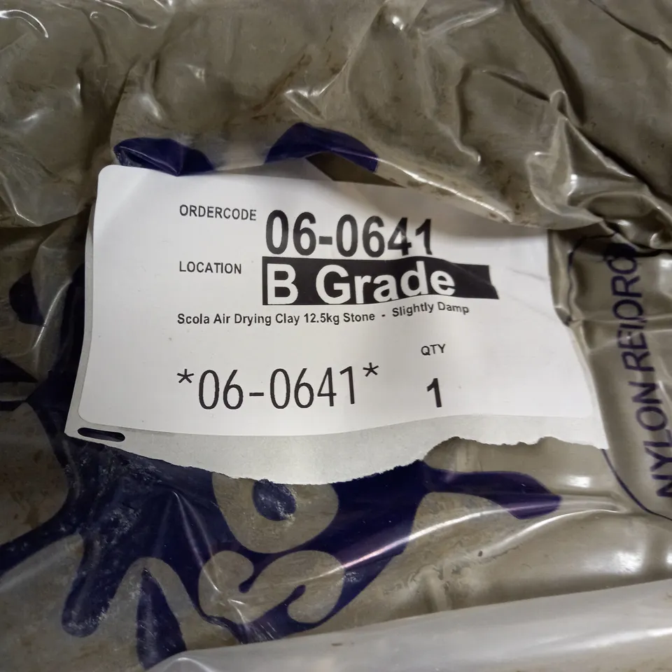 BOXED B GRADE SCOLA AIR DRYING CLAY 12.5KG STONE - SLIGHTLY DAMP