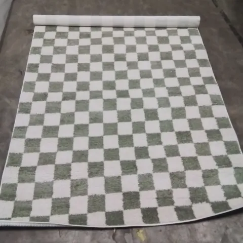 SHAGGY BOHO GRASS GREEN AREA RUG 200X140CM