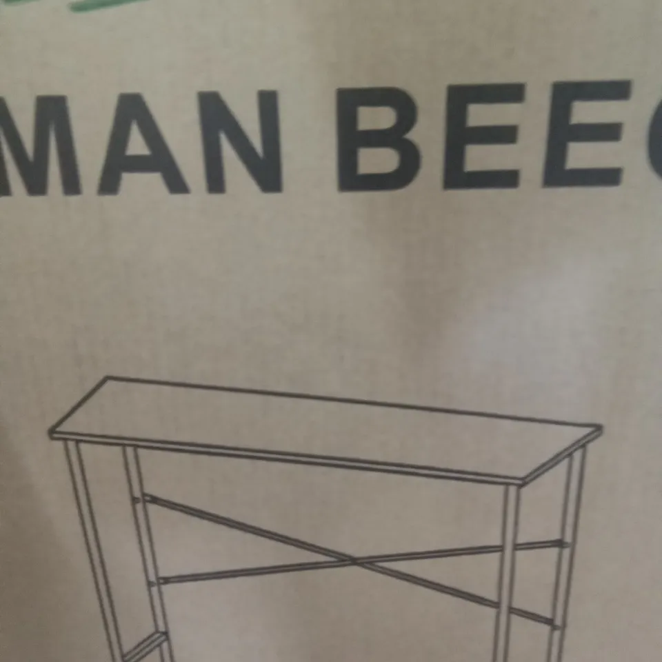 BOXED BUREAU METAL DESK - BEECH