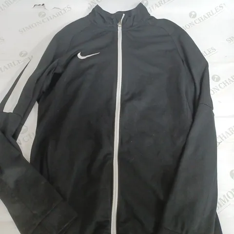 NIKE DRI FIT BLACK ZIP UP JACKET - LARGE