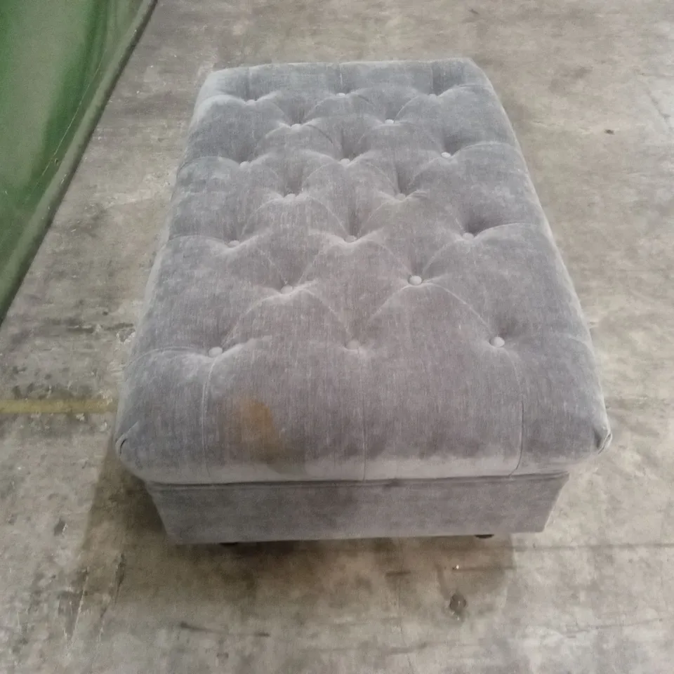 DESIGNER FABRIC UPHOLSTERED FOOTSTOOL 