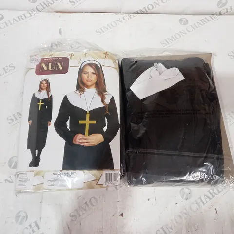 BOX OF APPROX 12 ADULT NUN COSTUMES 