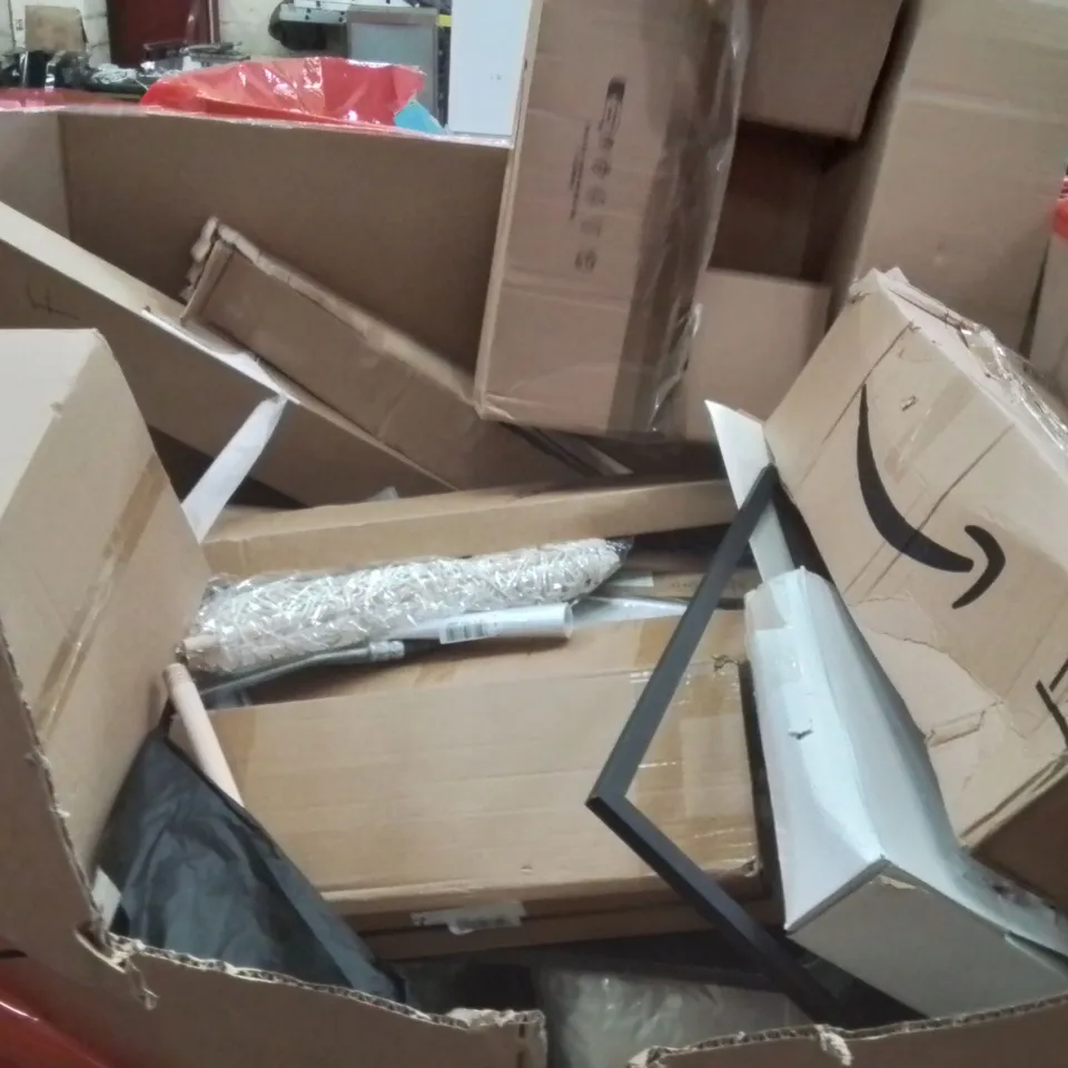 PALLET OF ASSORTED HOUSEHOLD GOODS AND PRODUCTS TO INCLUDE;UNDERDESK ELLIPTICAL TRAINER,SOCCER PLAY SET,SAW