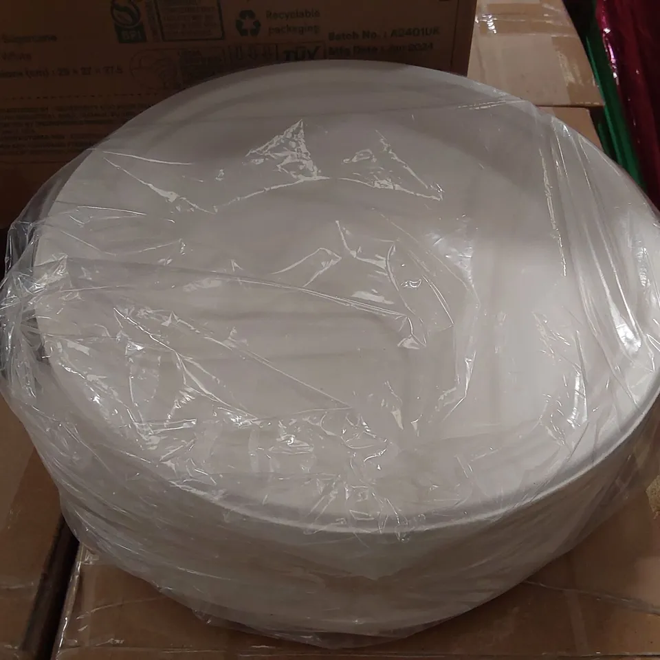 PALLET OF APPROXIMATELY 48 BOXES OF 200x 25.4CM (10") ROUND PULP MOLDED PLATES