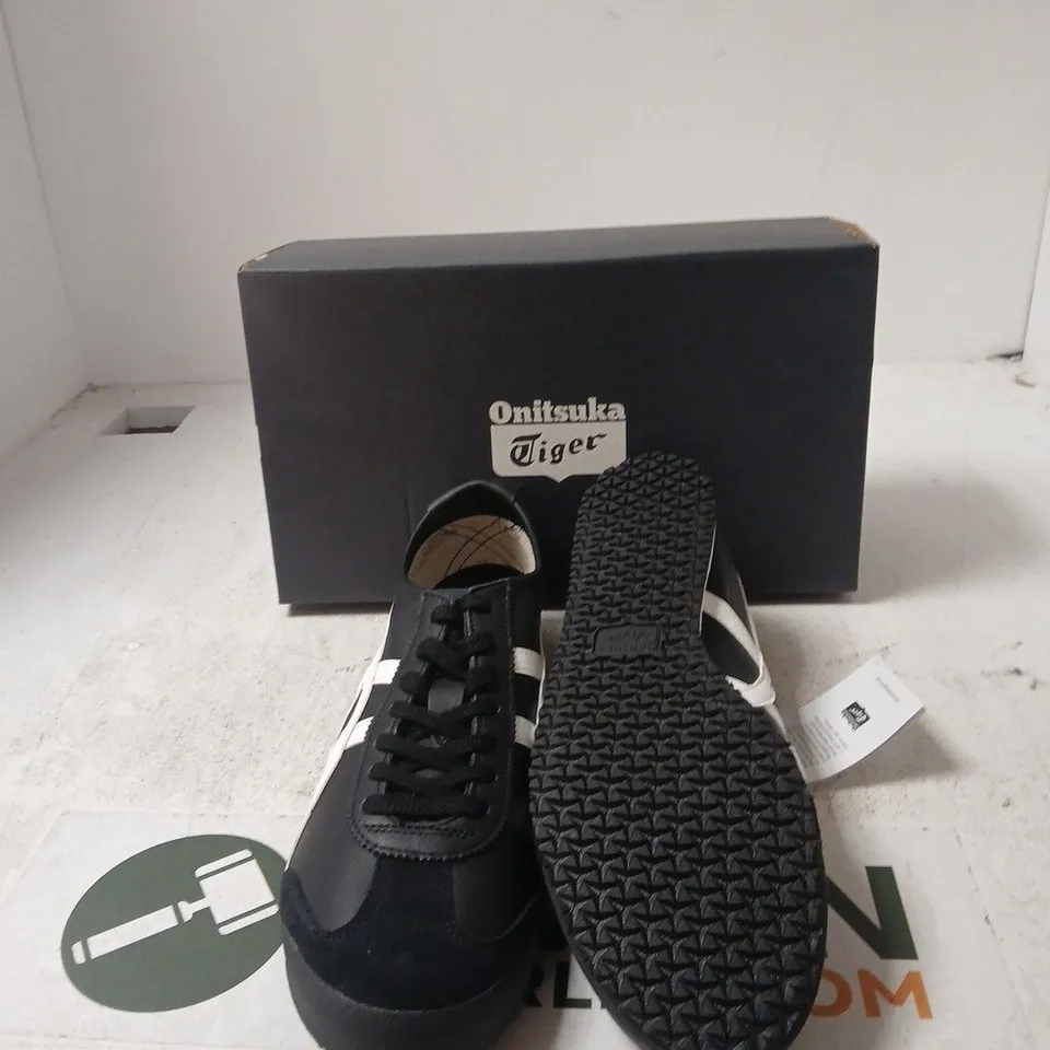 BOXED ONITSUKA TIGER MEXICO 66 SHOES – BLACK/WHITE, UK 10.5 (US 11.5) UNISEX