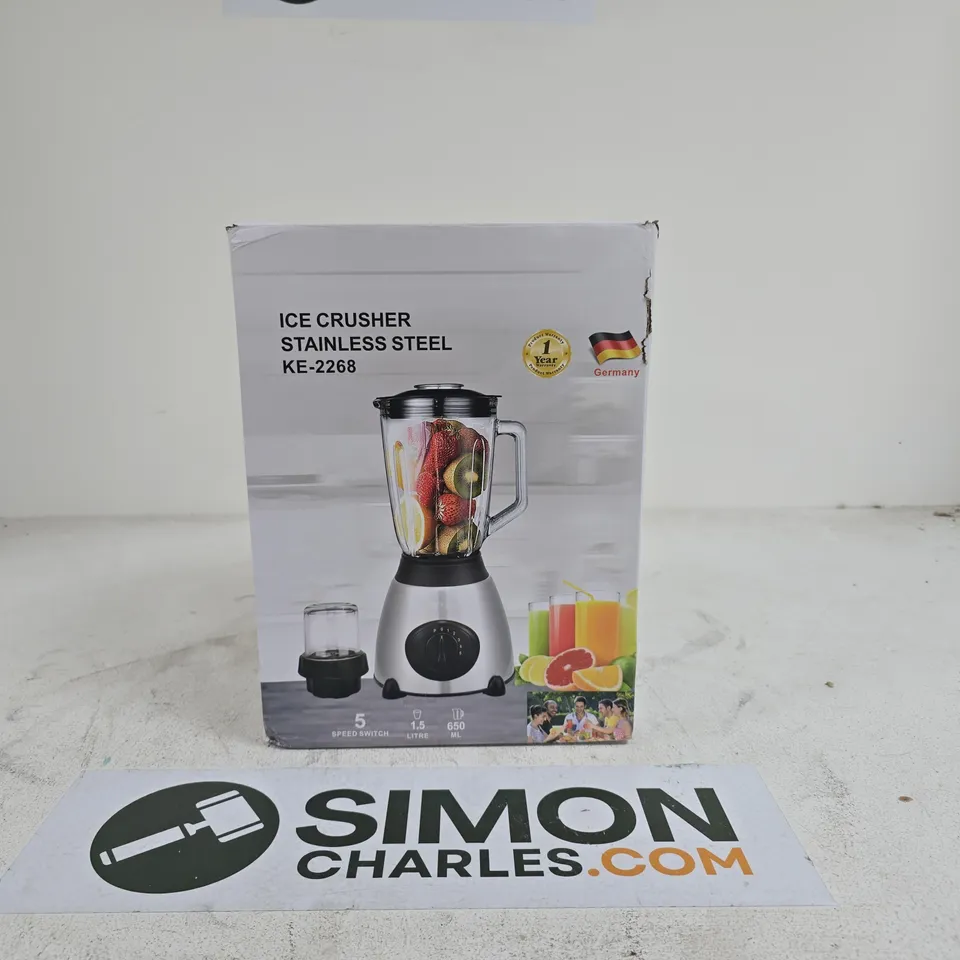 ICE CRUSHER KE-2268 STAINLESS STEEL BOXED