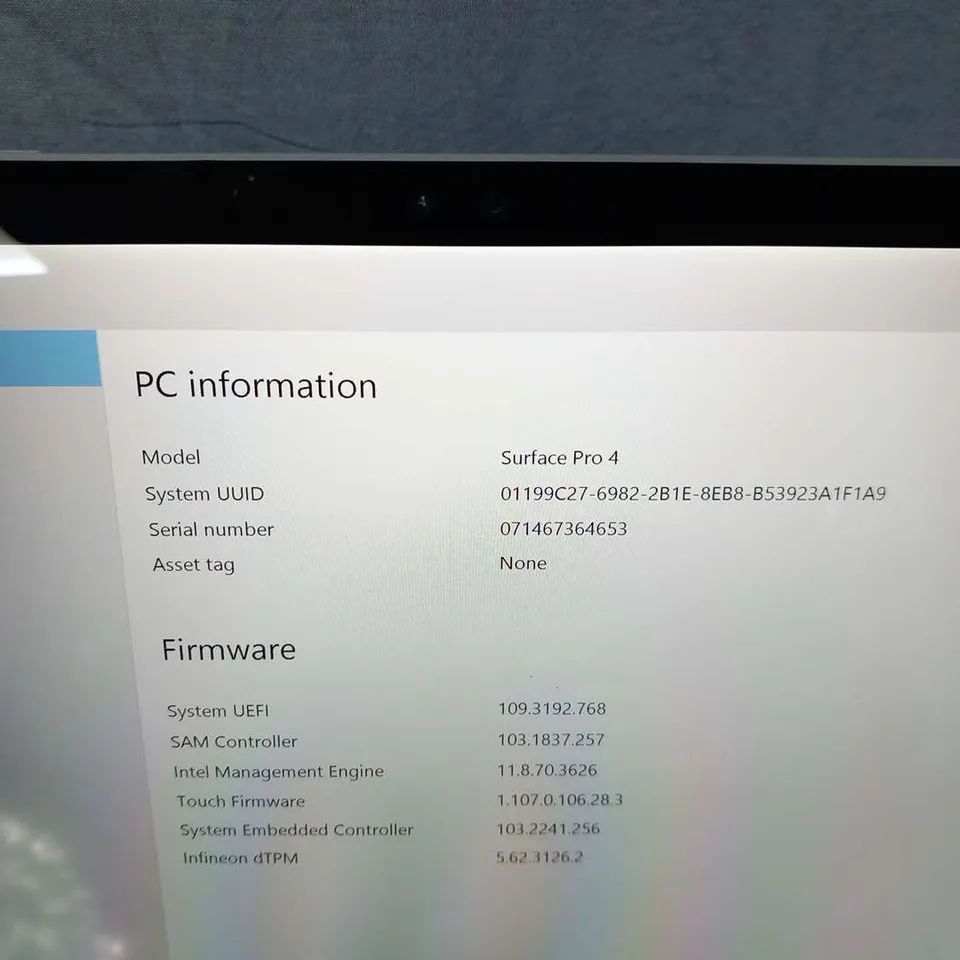 MICROSOFT SURFACE PRO 4 128GB
