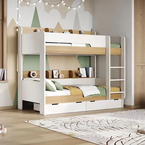 BOXED FLAIR EDDIE STORAGE BUNK - OAK (5 BOXES)