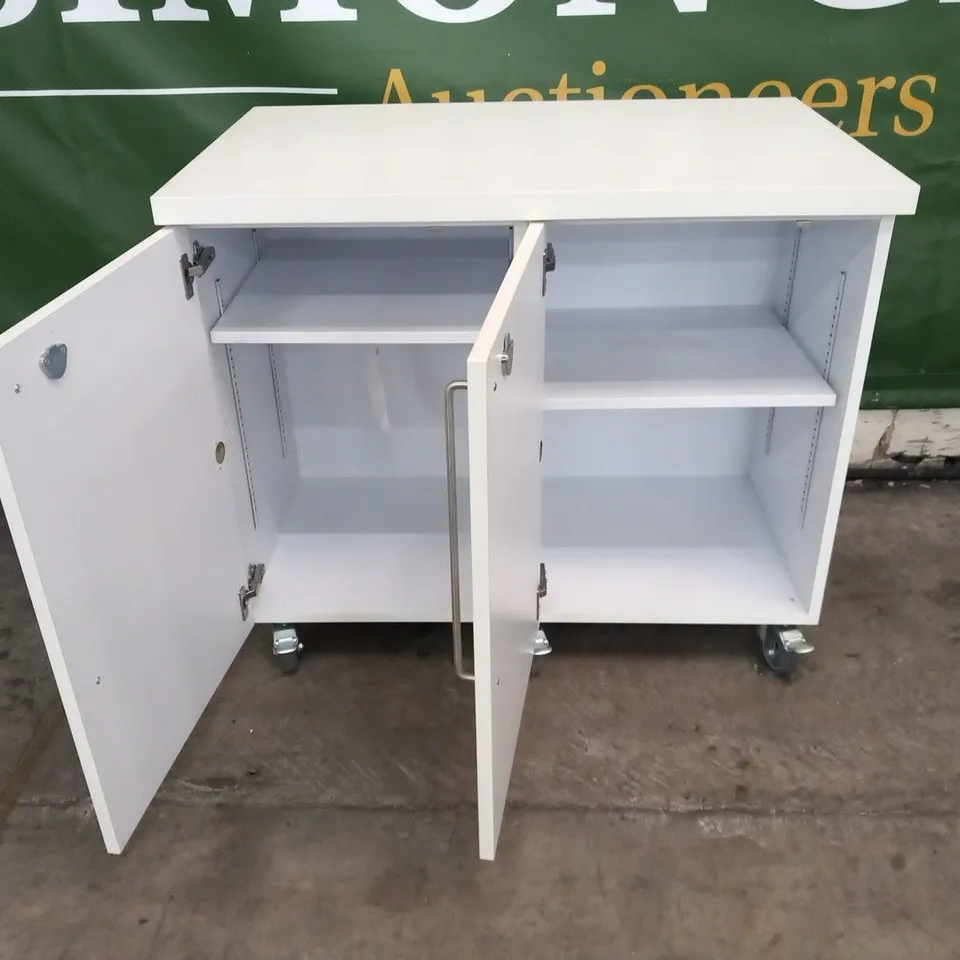 DOUBLE TABLETOP BASE UNIT WHEELED