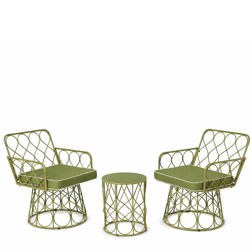 GARDEN STORIES STUDIO 70 3PC METAL PADDED CONVERSATION SET