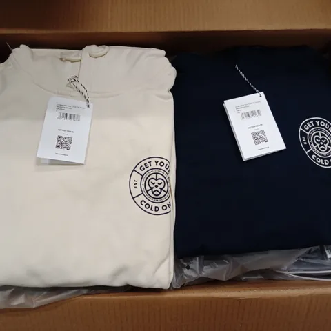 BOX OF MIXED BRAND NEW BRASS MONKEY CLOTHING HOODIES - MIXED SIZES - APPROXIMATELY 15X ITEMS