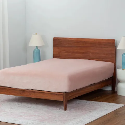 COZEE HOME VELVETSOFT FITTED SHEET ROSE SMOKE DOUBLE