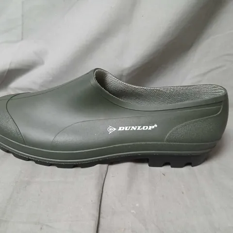 DUNLOP SLIP-ON RUBBER CLOGS – UNISEX GARDEN FOOTWEAR, DARK GREEN SIZE 11