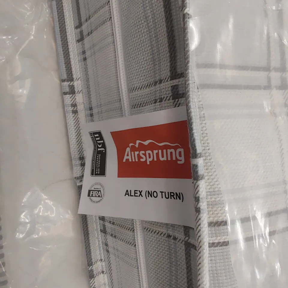 QUALITY BAGGED 3' SINGLE AIRSPRUNG ALEX NO TURN MATTRESS 