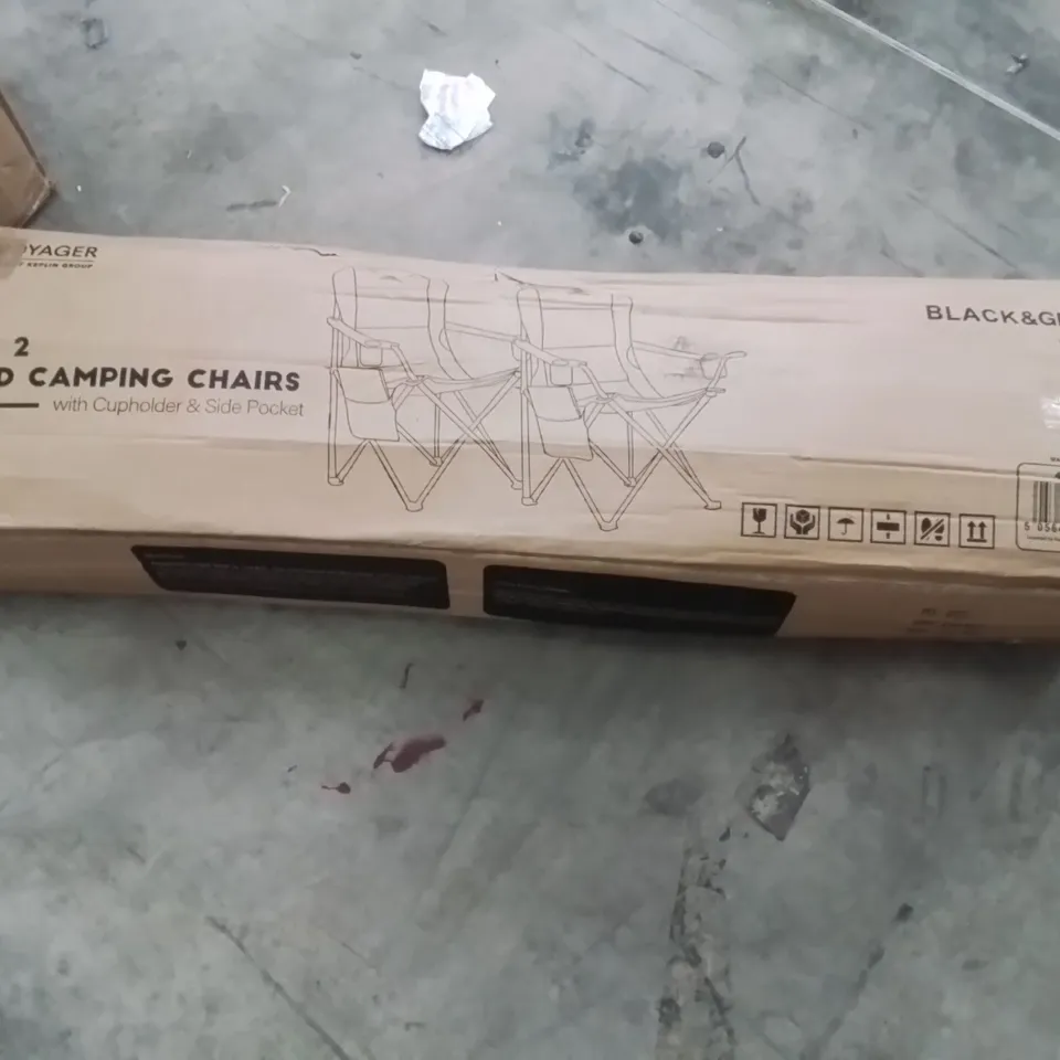 BOXED SET OF 2 VOYAGER PADDED CAMPING CHAIRS