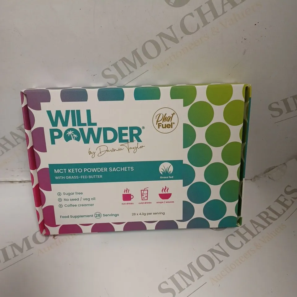 SEALED WILLPOWDER MCT KETO POWDER SACHETS FOOD SUPPLEMENTS - 28 SERVINGS 
