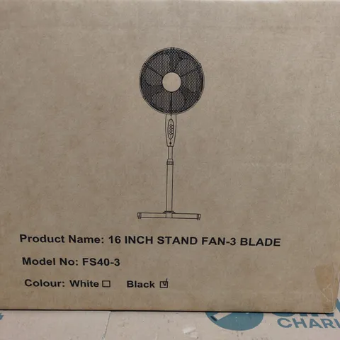 16-INCH STAND FAN – 3-BLADE, BLACK (FS40-3)