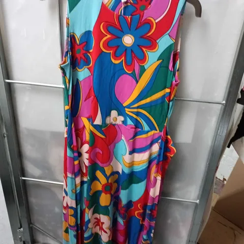 BODEN WOMEN'S FLORAL PRINT DRESS – SLEEVELESS, MULTICOLOUR SIZE 14