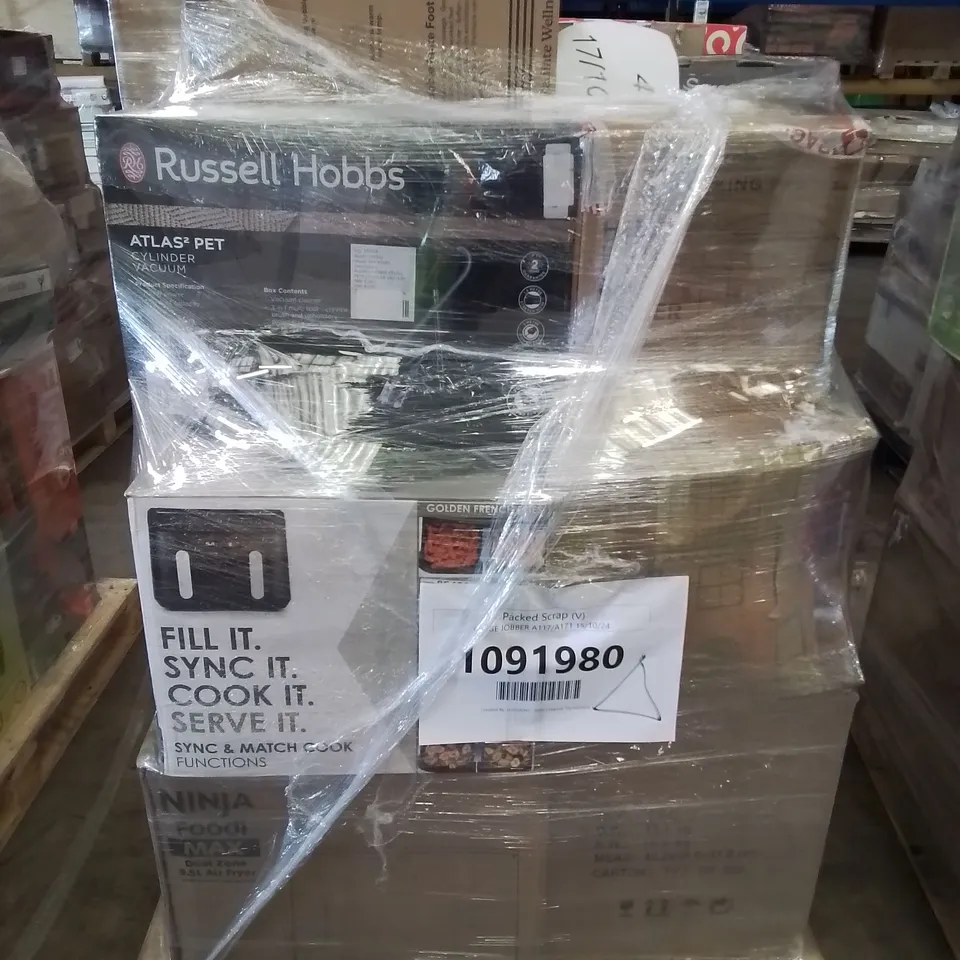 PALLET OF APPROXIMATELY 32 UNPROCESSED RAW RETURN HOUSEHOLD AND ELECTRICAL GOODS TO INCLUDE;