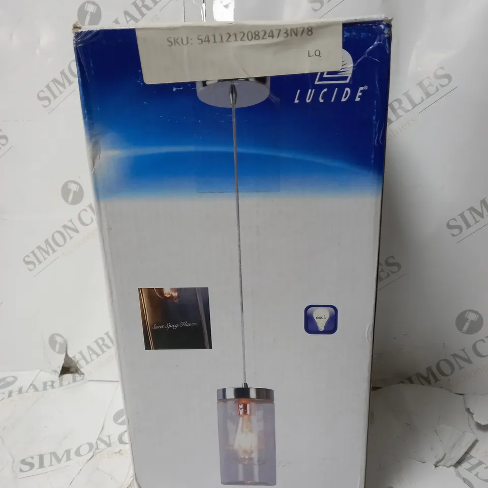 BOXED LUCIDE SCOTT 1 LIGHT WALL LIGHT ARMED SCONCE METAL BLACK