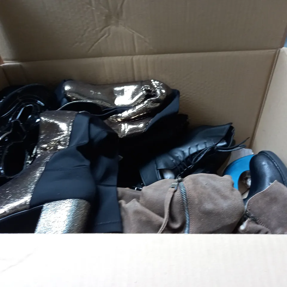 LARGE QUANTITY OF ASSORTED WOMENS SHOES IN VARIOUS SIZES, COLOURS AND STYLES