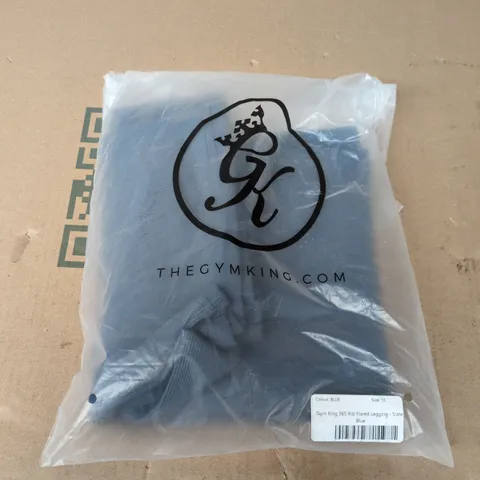 BAGGED GYMKING 365 RIB FLARED LEGGINGS IN SLATE BLUE - SIZE 10