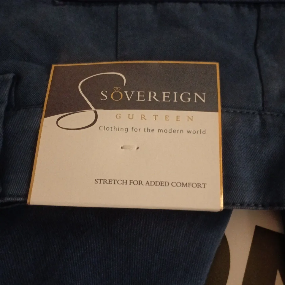 SOVEREIGN GURTEEN LONGFORD STRETCH BLUE TROUSER SIZE 36L TAGGED