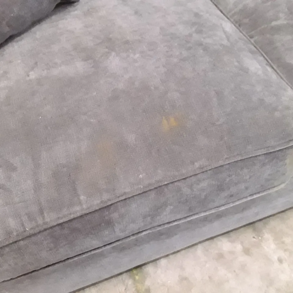 DESIGNER 2 SEATER SOFA - GREY FABRIC 