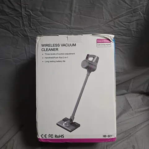 HB-801 WIRELESS VACUUM CLEANER – 2-IN-1 CORDLESS HANDHELD VACUUM