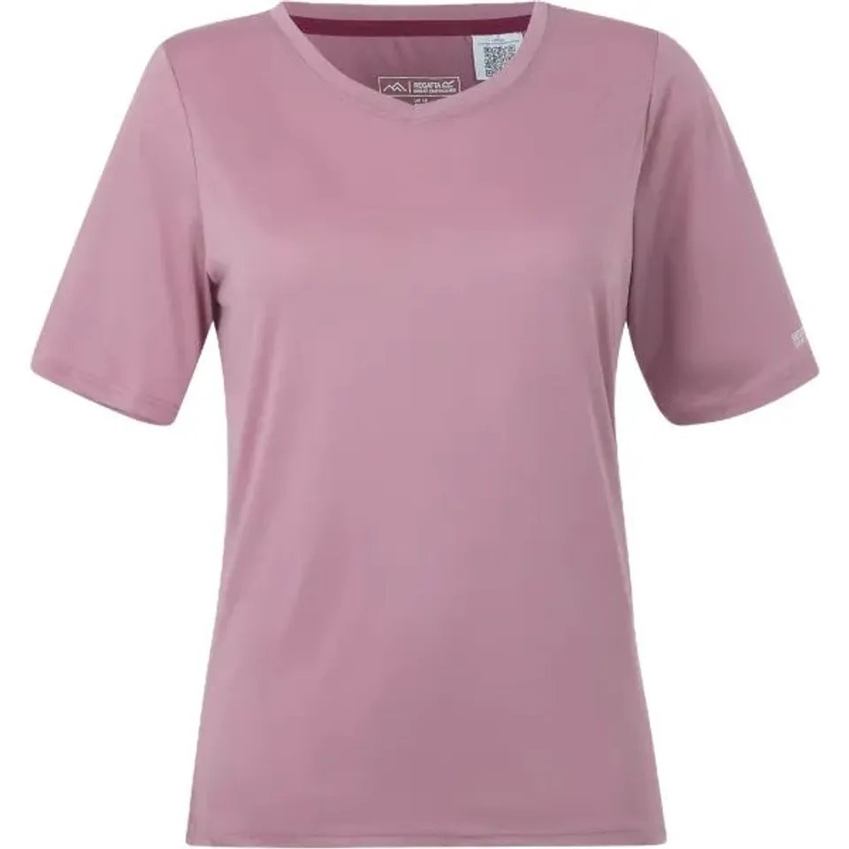 BRAND NEW REGATTA WOMENS FINGAL V NECK II TEE IN LILAS - UK 8