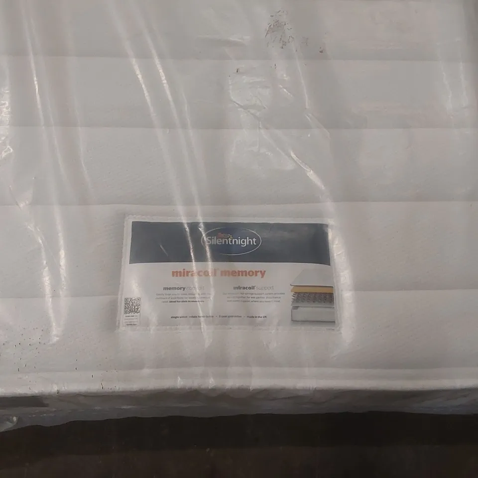 QUALITY BAGGED SILENTNIGHT MIRACOIL MEMORY FOAM 90CM SINGLE MATTRESS