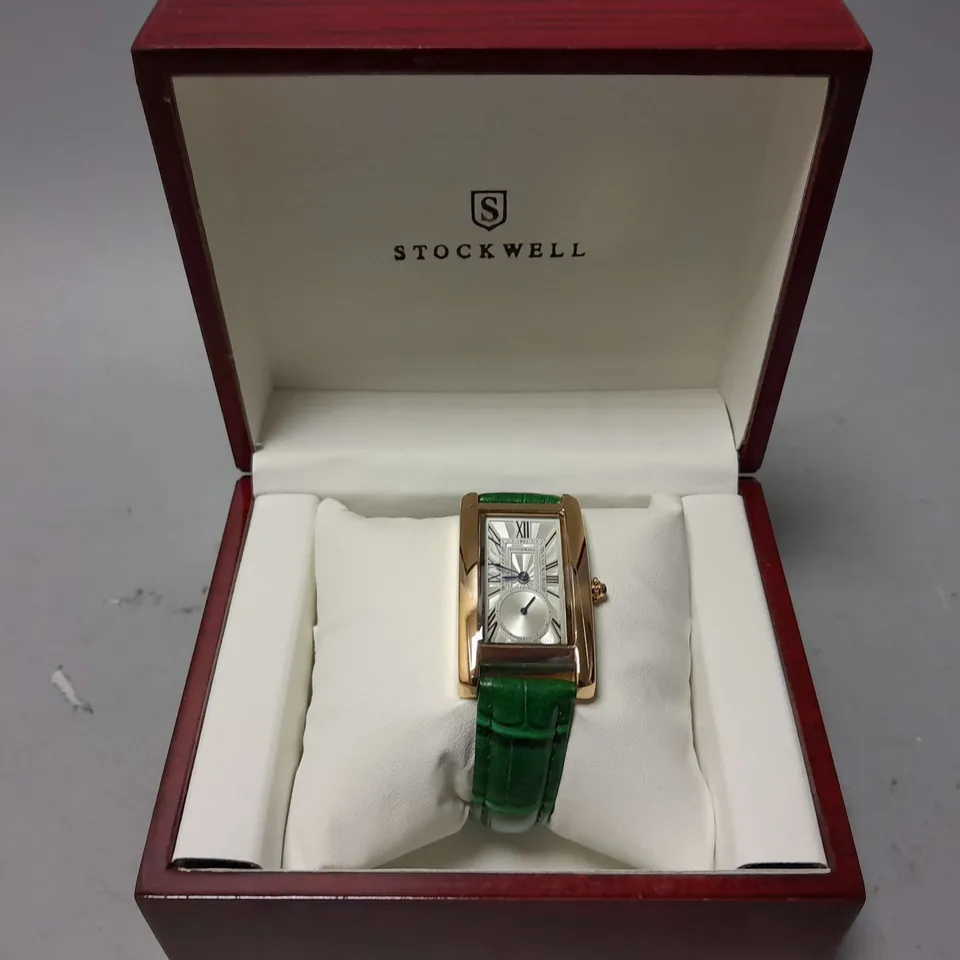 LADIES STOCKWELL WATCH – TEXTURED DIAL WITH SUB DIAL MINUTE HAND – LEATHER STRAP