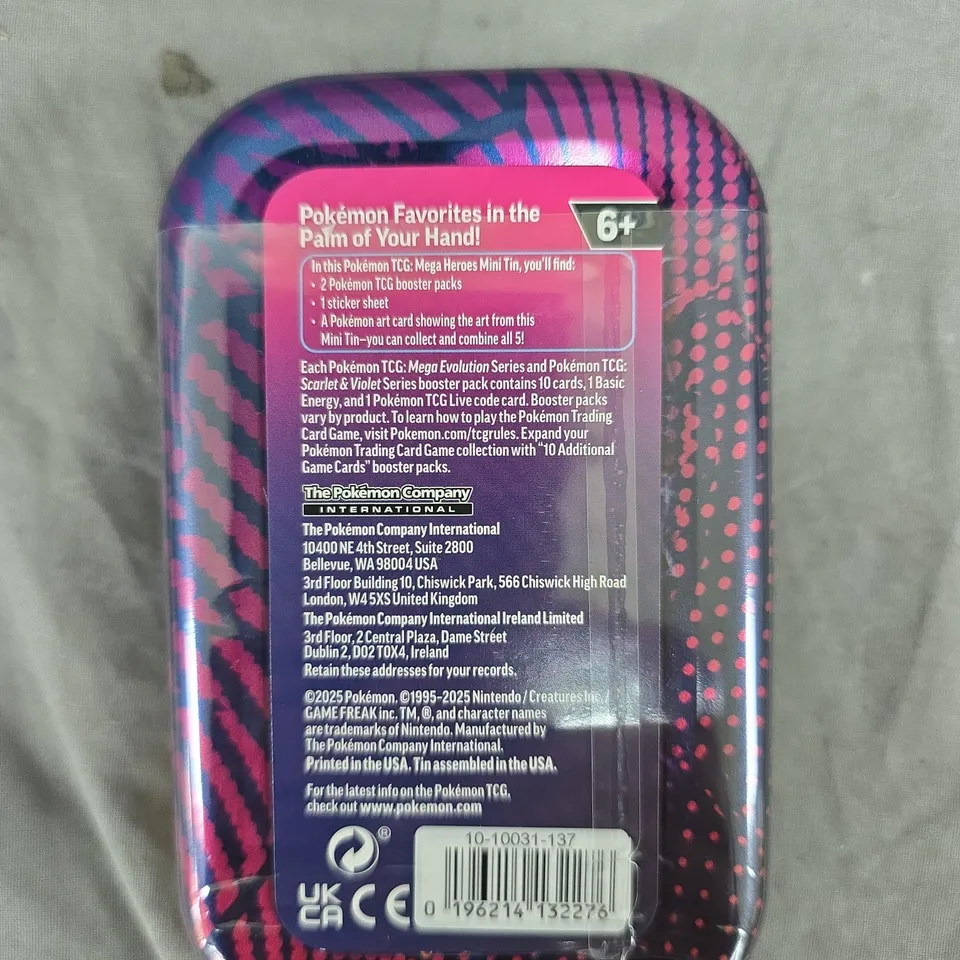 POKÉMON TRADING CARD GAME MINI TIN – PURPLE ARTWORK