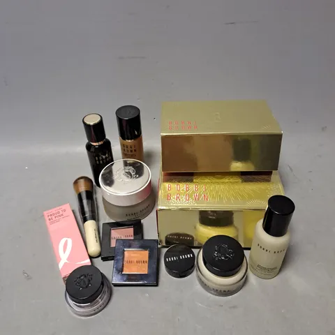 APPROXIMATELY 10 ASSORTED BOBBI BROWN COSMETIC PRODUCTS TO INCLUDE - VITAMIN ENRICHED SMOOTHING SERUM - FACE BASE - EYE BASE - ETC