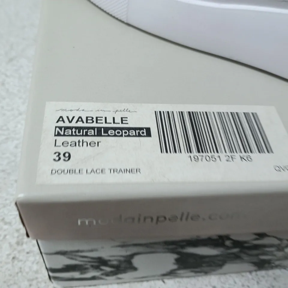 BOXED MODA IN PELLE WOMEN'S LEOPARD LEATHER TRAINERS – UK 6.5 (EU 39)