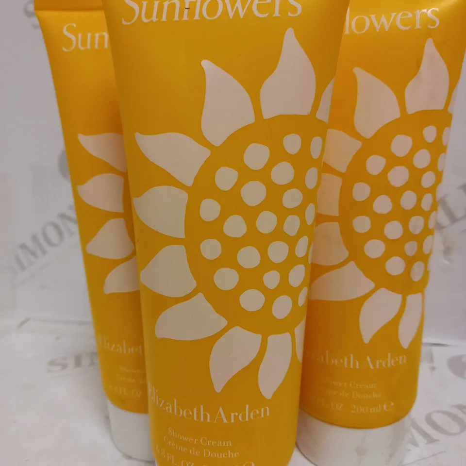 ELIZABETH ARDEN SUNFLOWERS SHOWER CREAM 200ml x4
