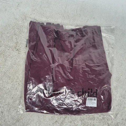 BAGGED NOBODY'S CHILD SLASH NECK VARIGATED RIB TOP IN JERSEY BROWN SIZE UK 8