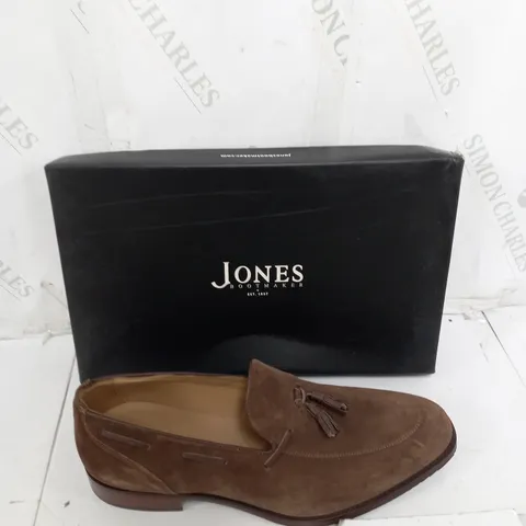 BOXED PAIR OF JONES BOOTMAKER DEVON BROWN SUEDE UK 10