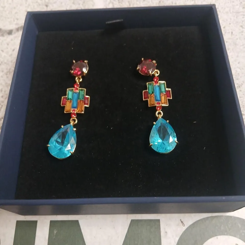 BUTLER & WILSON CRYSTAL ART DECO DROP EARRINGS